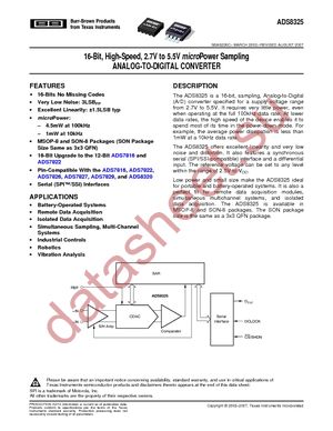 ADS8325IBDGKT datasheet  